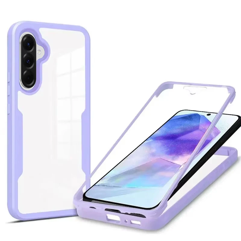 Crystal Clear 360° Protection Shockproof Case with Screen Protector