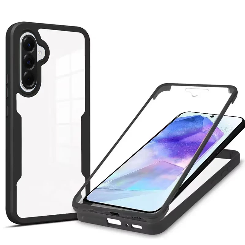 Crystal Clear 360° Protection Shockproof Case with Screen Protector