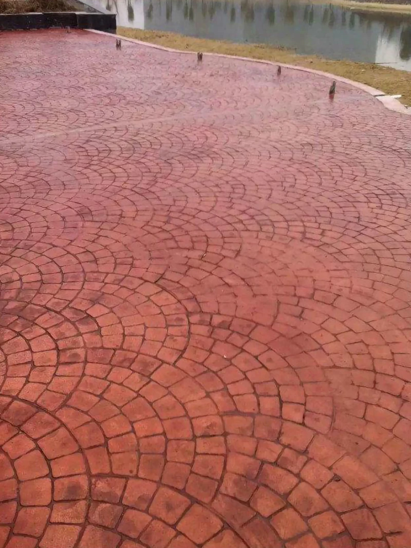 Concrete Embossed Floor mold Compression molding material Cement pavement Printing Construction Fan-shaped Stone Pattern