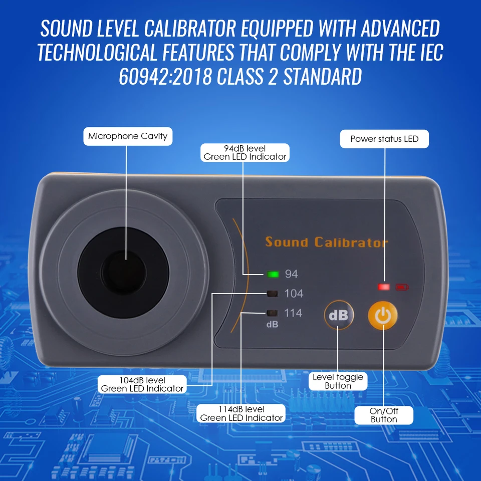 Misuratore Di Rumore Professionale - Range 30-130 DB, Fonometro Con Display LCD, Alimentazione A Batteria/USB - Foto 9