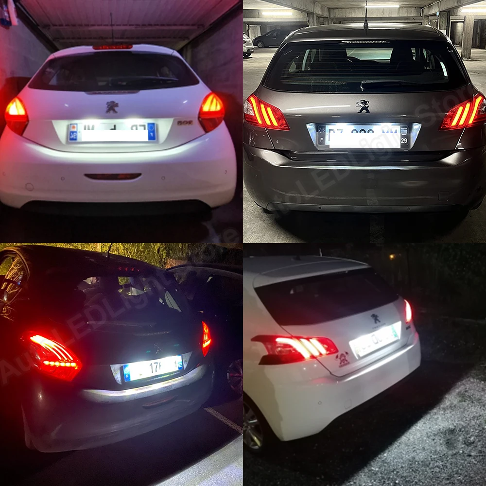 2PCS License Plate Light For Peugeot 308 II 207 CC 208 2008