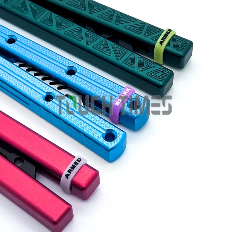 Ozbrojený kukléřka mléčová balisong klon kousat ovládat markers/handle indicator/non-slip kroužky