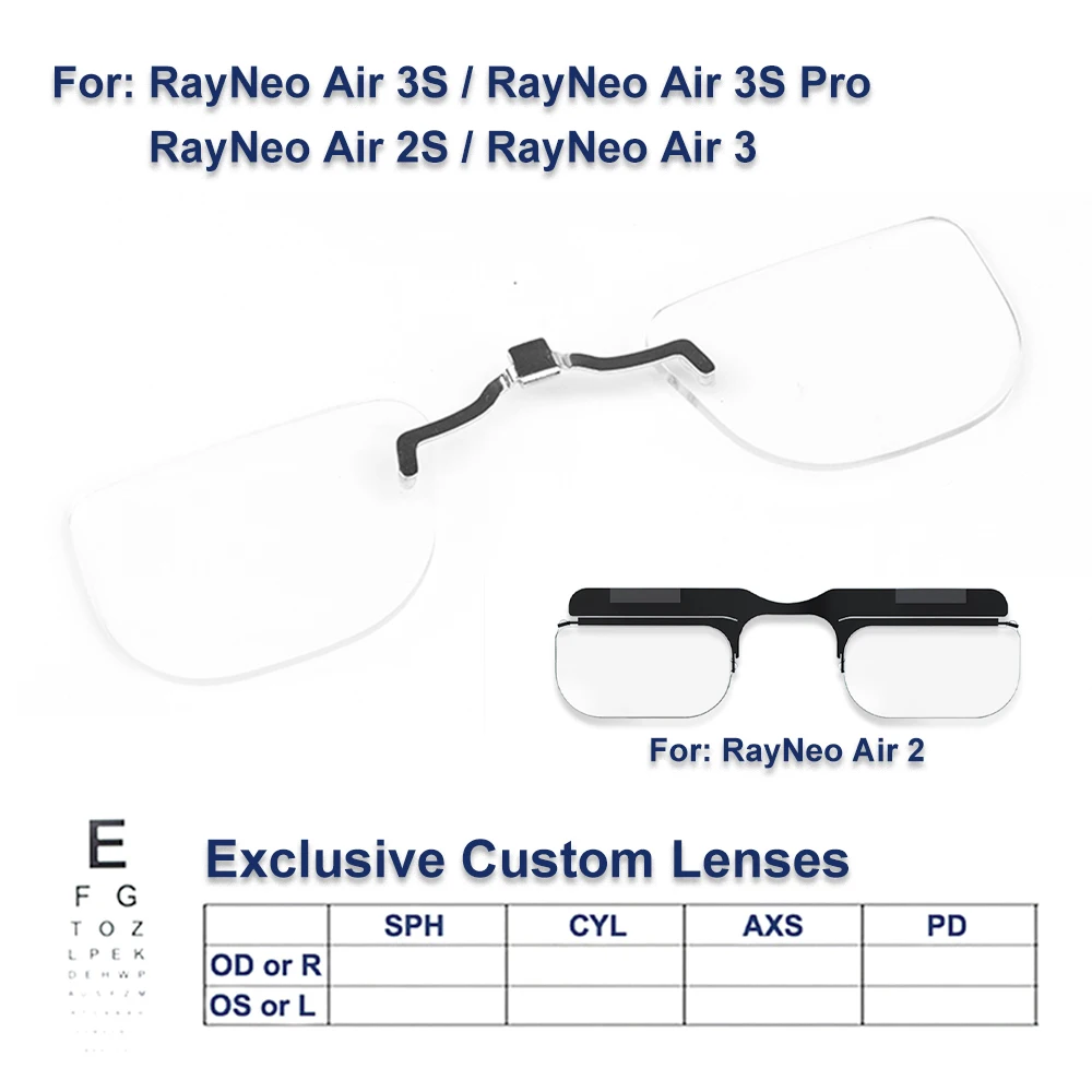 TCL RayNeo Air 2/Air 2S/Air 3/Air 3S/Air3S Pro ARスマートグラス用