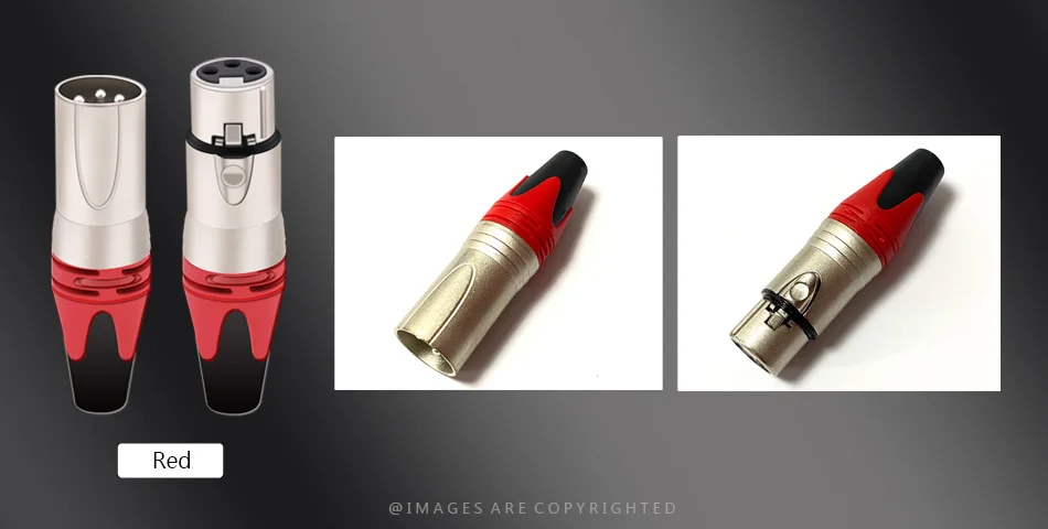 Description Picture 6 of item1pc Colorful 3Pin XLR Audio Cable Connector MIC Male Plug Female Jack Professional Microphone Wire Connector Power Adapter