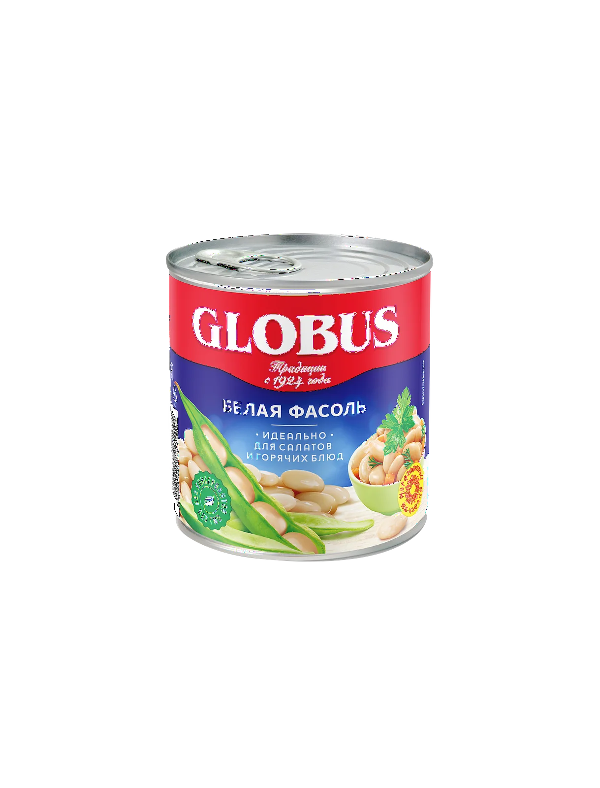 Упаковка из 12 штук Фасоль Globus белая