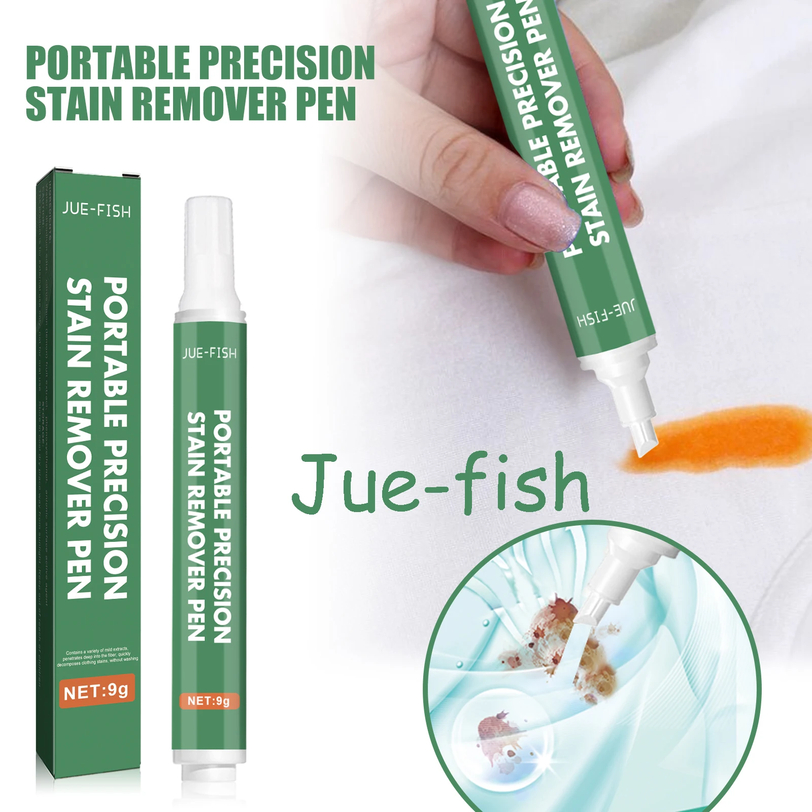 Natural Portable Coloth Stain Removal Pen Effective Remove Yellow Stains Reduce Food Dirts Dissolve Oil Quickly Cloth Remove