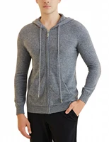 LONGMING Sweater Men's Cardigan Hoodies 100% Merino Wool 2023 Fall Winter Warm Long Sleeve Zip Sweatshirt Sport Hooded Jacket 1