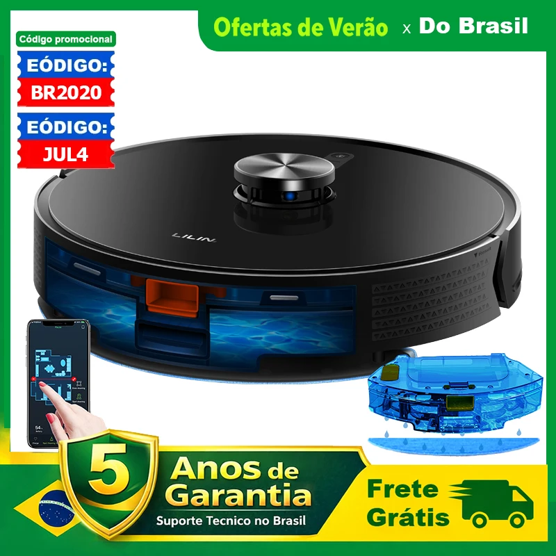 (Código Promocional:AEAE10) Liectroux-Robot aspirador, navegación láser, succión de 6500pa, mapa de varios pisos, en húmedo en forma de Y fregado, zona personalizada sin aplicación
