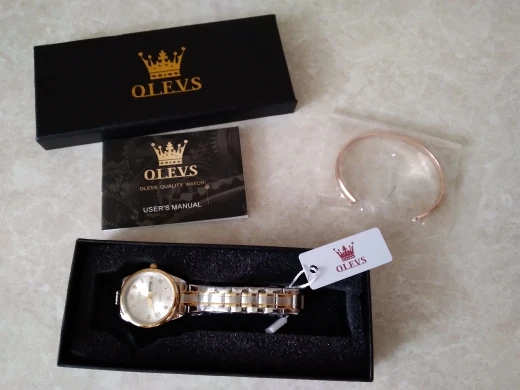 Olevs-Ladies Quartz Watch,New Fashion,Water Resistant,Classic,Luxury Brand,Stainless Steel Strap photo review