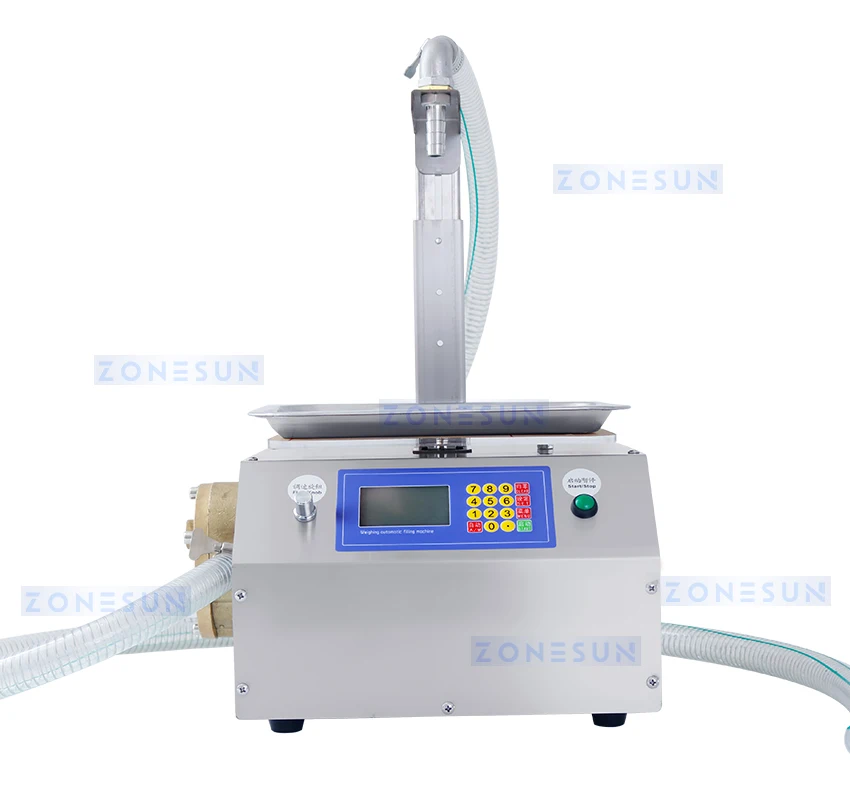 ZONESUN ZS-GPGT1C Gear Pump Semi-Automatic Honey Weighing And Filling Machine