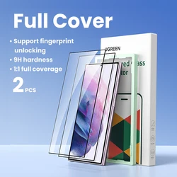 UGREEN HD Glass Screen Protector, Ultra - Clear Protective Film, 1/2 Pack for SamsungS24Ultra (Full Cover 2Pcs)