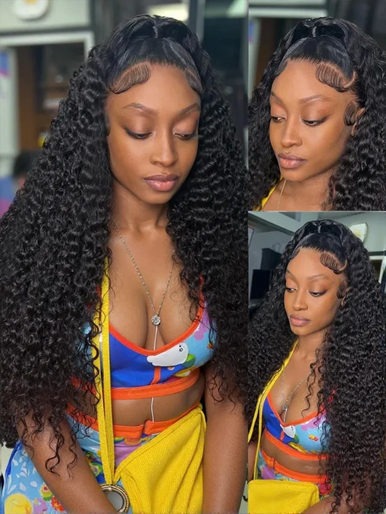 42 Inch 250 Density 13x4 Loose Deep Wave Wig Lace Fontal Wig Human Hair Pre Plucked Human Hair Wigs for Women Human Hair