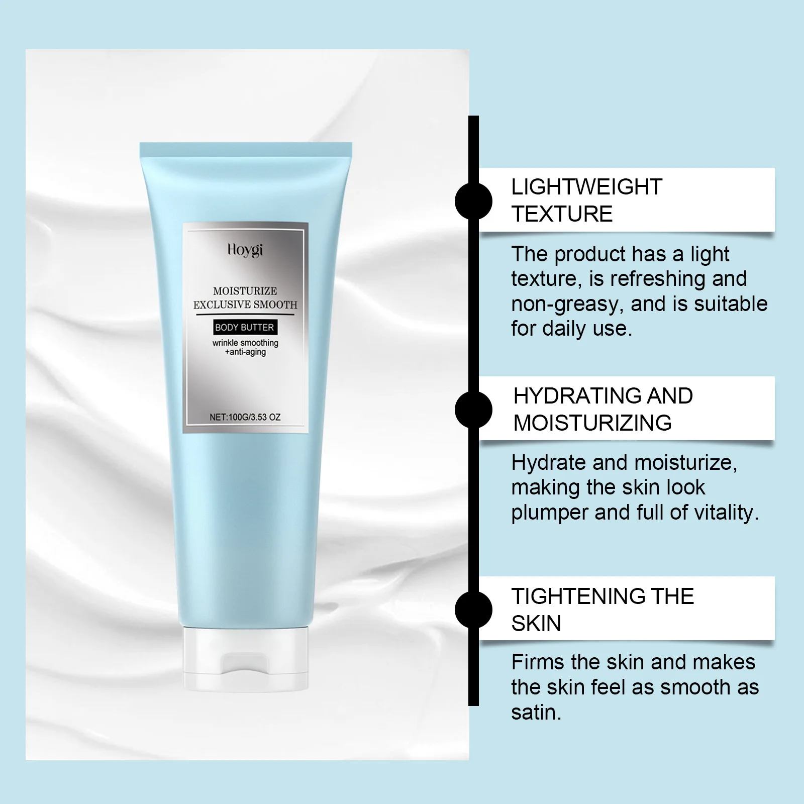 Body Firming Cream Moisturizing Improve Sagging Skin Repair Dryness Tightening Collagen Firming Vitamin B5 Body Butter Lotion 4