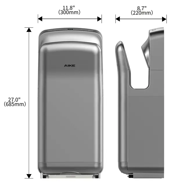 AIKE Automatic Hand Dryer Automatic 7-10s Super Fast Jet Hand Dryer with HEPA Filter for Hotel Restaurant Commercial Toilets 5