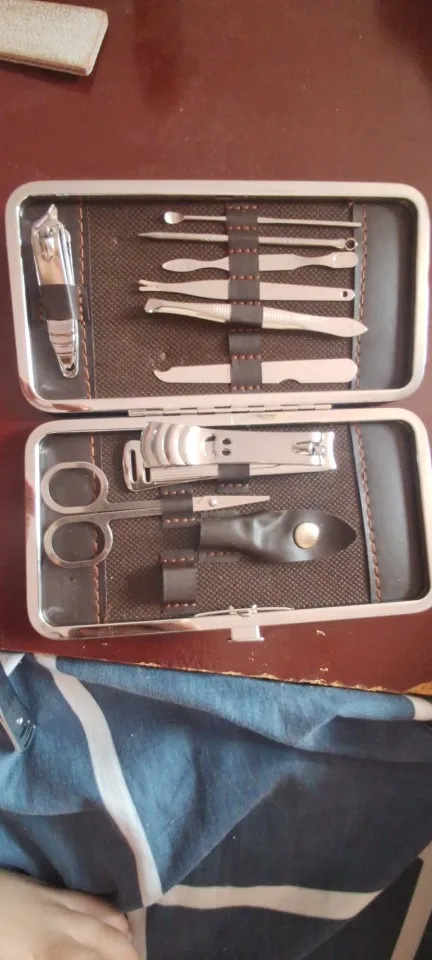 Kit Cortador De Unha Manicure Portatil Estojo Pinca Tesoura photo review