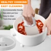 Hot Pot Electric, 2L Rapid Ramen Cooker for Dorm, Electric Pot for Cooking with Veggie Egg Steamer, Portable Nonstick Frying Pan 4