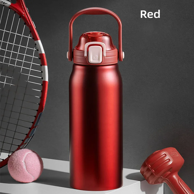 Large Capacity Stainless Steel Thermal Tumbler with Straw - Insulated Water Bottle