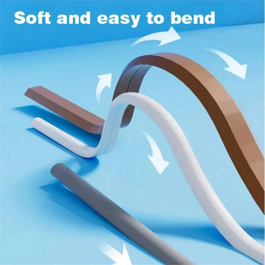 PVC Cord Management Channel - Invisible Decorative Wire Cover & Anti-Step Protector, Adhesive Soft Cable Organizer, Available in Multiple Lengths