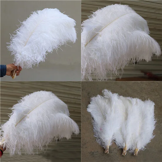 Wholesale Large White Ostrich Feathers for Crafts Wedding Party Table  Centerpiece Home Vase Decor Jewelry Decoration Accessories