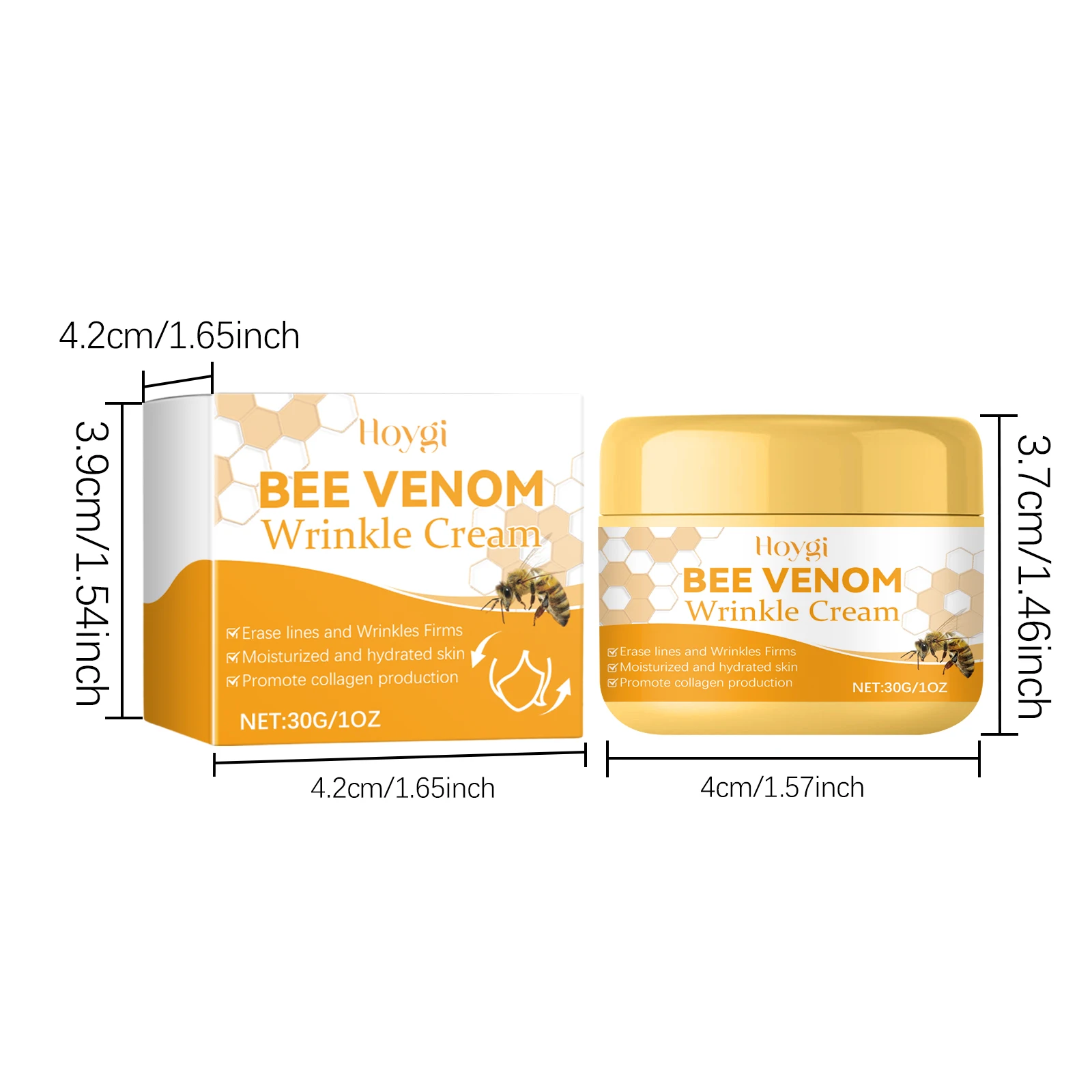 Hoygi Bee Venom Nourishing Face Cream Daily Moisturizing Reduce Dullness Firming Improve Roughness Softening Face Skin Cream