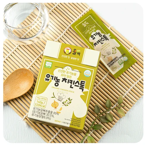 [올계 본사직영] 유기가공식품 인증 친환경 천연 조미료 유기농 치킨스톡 육수 조미료 140g 