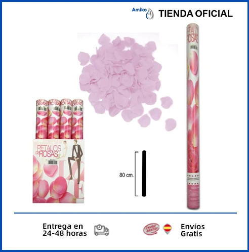 Lanzaconfeti pack save. Lanzaconfeti for events. Rose petals for wedding. Artificial rose petals. Birthday, launches confetti 80cm Packs of 12 or 48 units of white butterfly Canyon or rose petals.