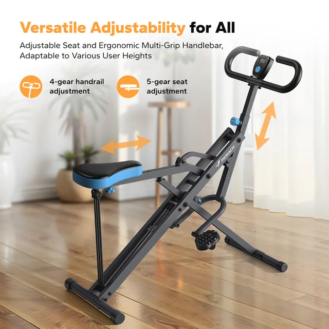 MERACH R07 Squat Machine 2in1 Squat Rowing Machine Easy Setup Foldable Exercise Equipment Glute Trainer Machine Glutes Leg Home Fit