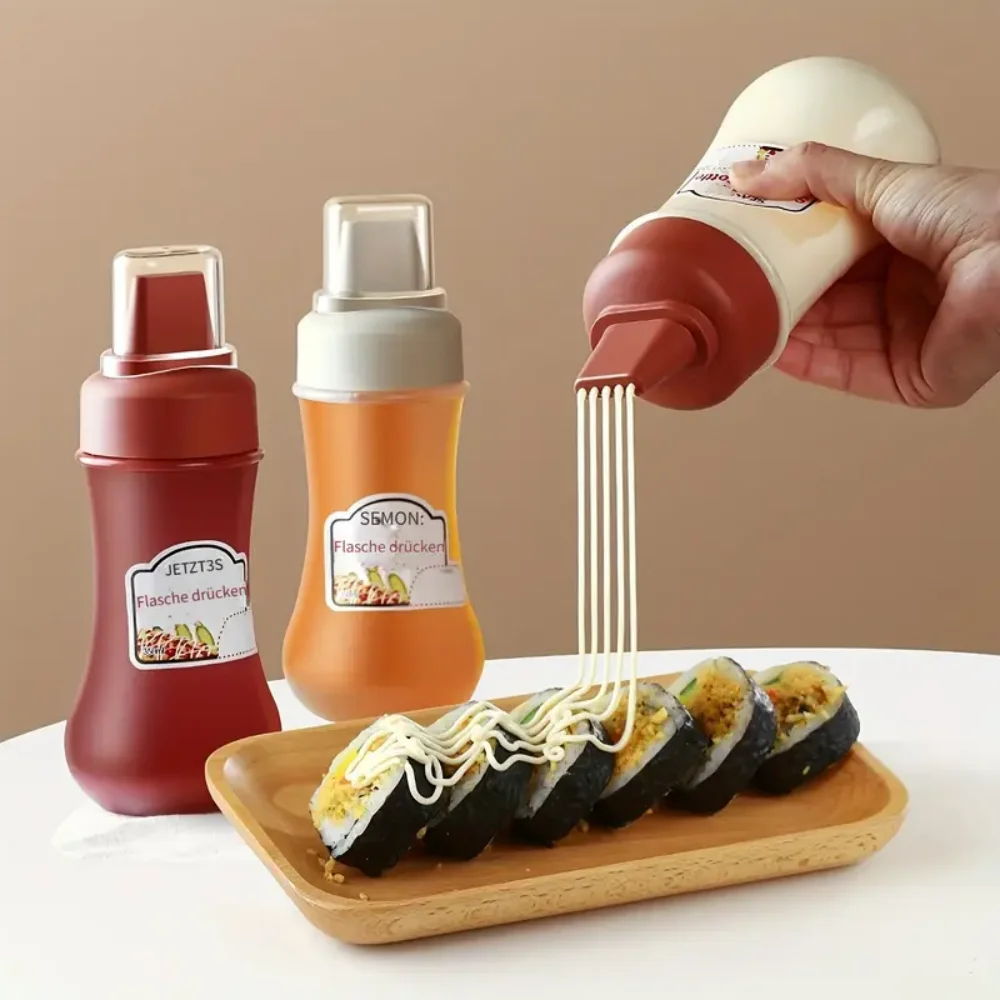 Description Picture 6 of item350-milliliter salad dressing bottle with a 5-hole nozzle for squeezing sauce, convenient for use in the kitchen