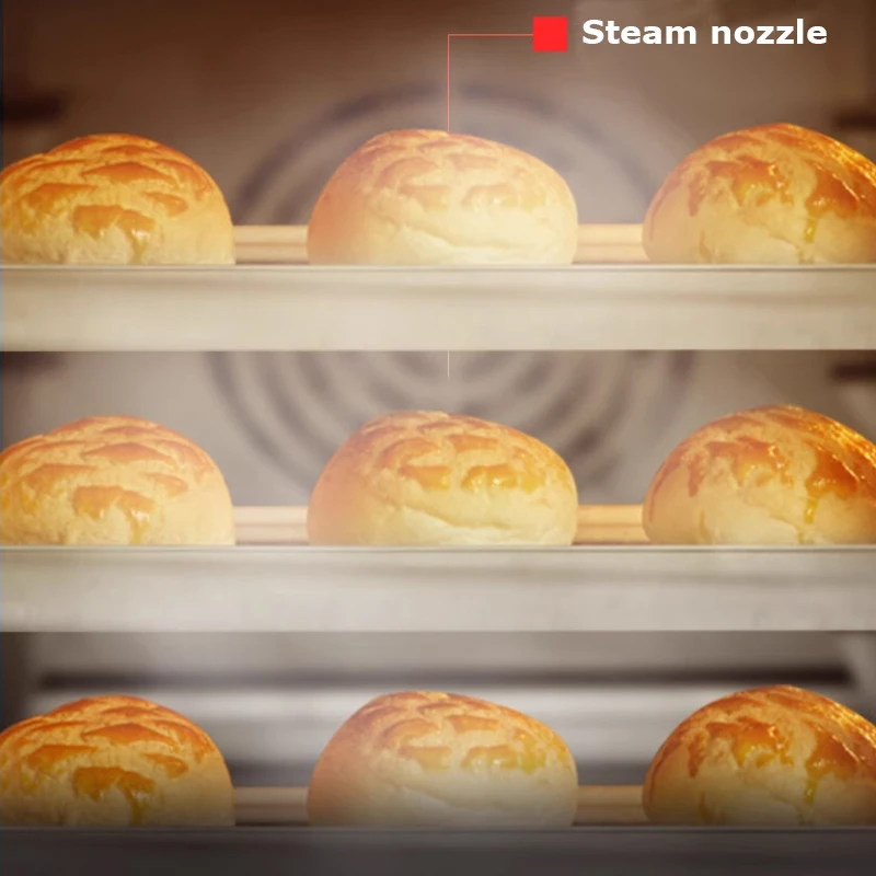 Oven Commercial Spray Humidification Food Processors  Pizza Cake Bread Equipment Bakery Hot Air Circulating Furnace 5