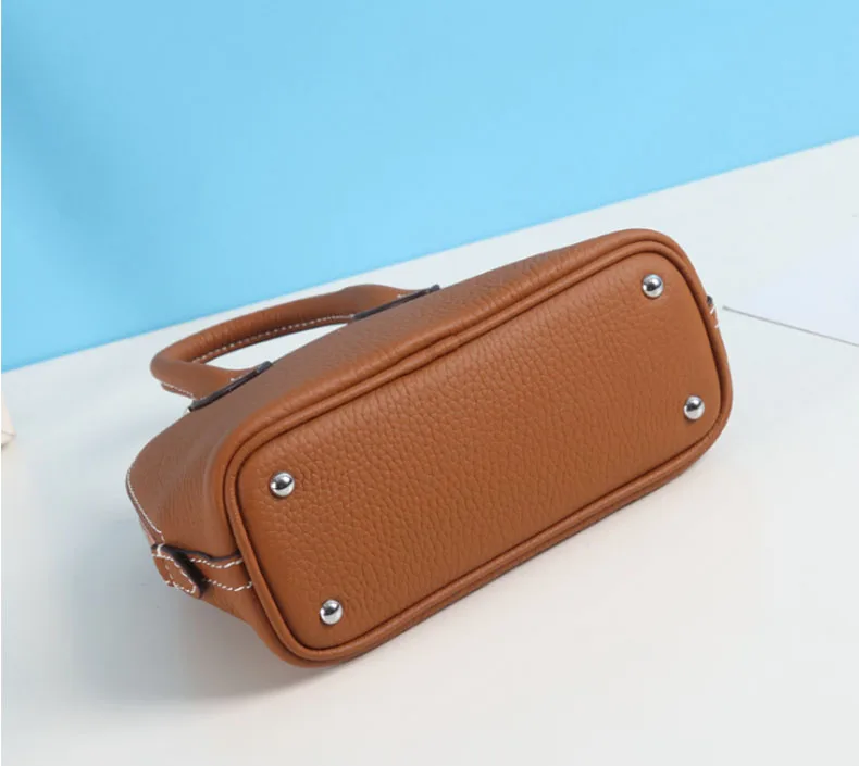 Leather Shoulder Bag Crossbody Bag Women Handbags Genuine Grain Leather Small Shoulder Bag Multi Color Leather Shell