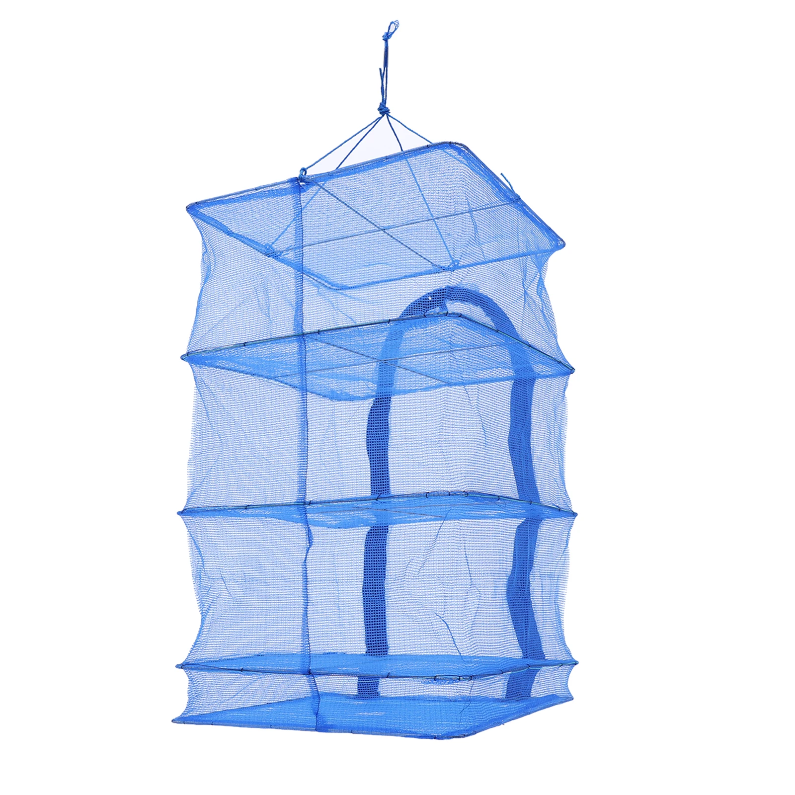 4 Layers Fish Drying Rack Vegetable Plant Dishes Dryer Mesh Hanging Net Foldable Wide Space For Living Room, Balcony, Study 3
