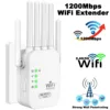 WiFi Extender 6 Antennas Strong Signal, 1200Mbps 2.4G-5G Wifi Booster,for Home Studios,Remote Workspaces,WiFi Signal Booster