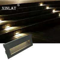 Outdoor Led Stair Step Light 3/5W Waterproof Recessed Wall Corner Lamp Landscape Lighting Footlights For Pathway Stairway Lights 2