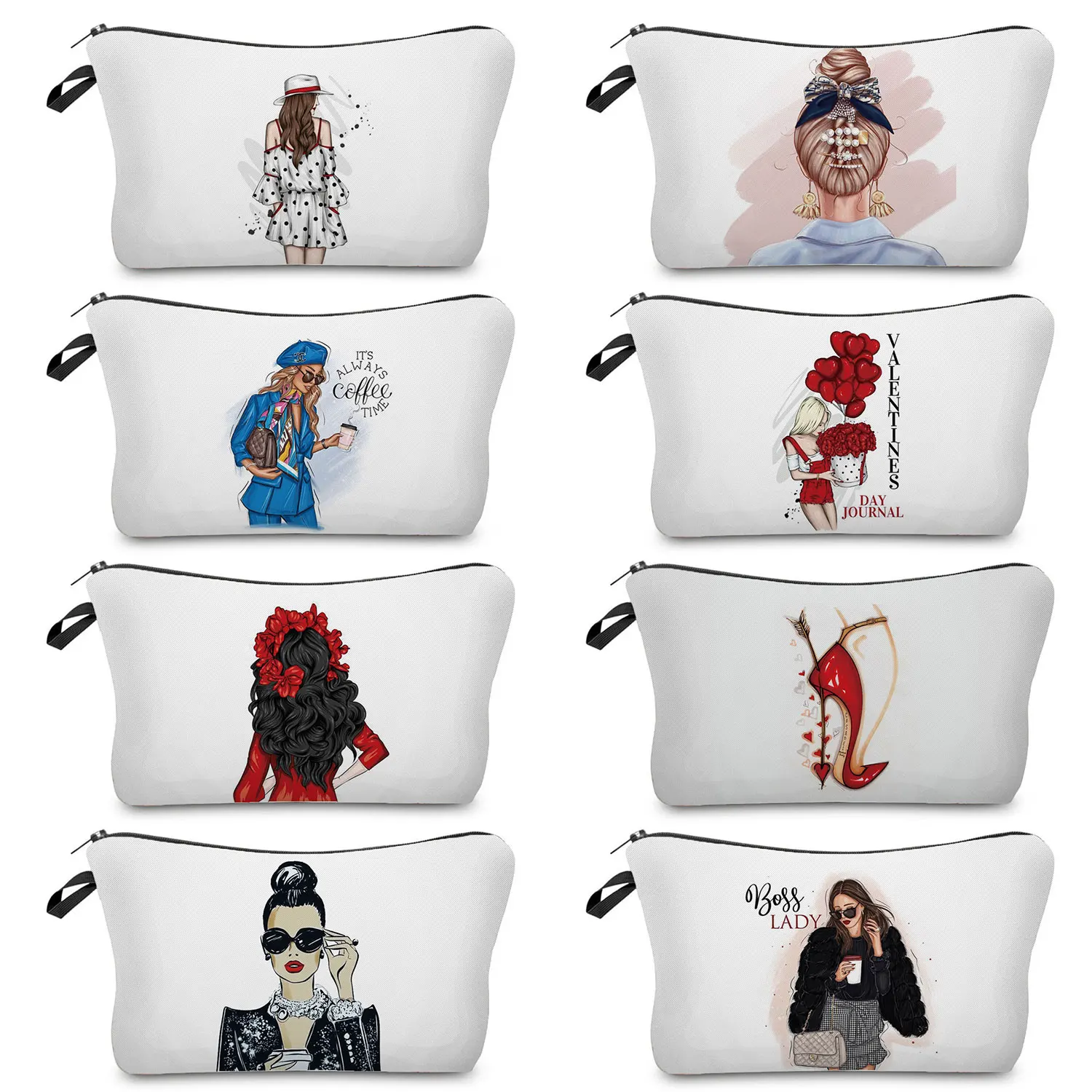 

Makeup Bags Casual Hot Sales Printed Women Fashion Graphic Printed Female Cosmetic Bag Travel Toiletry Bag Harajuku Korean Style