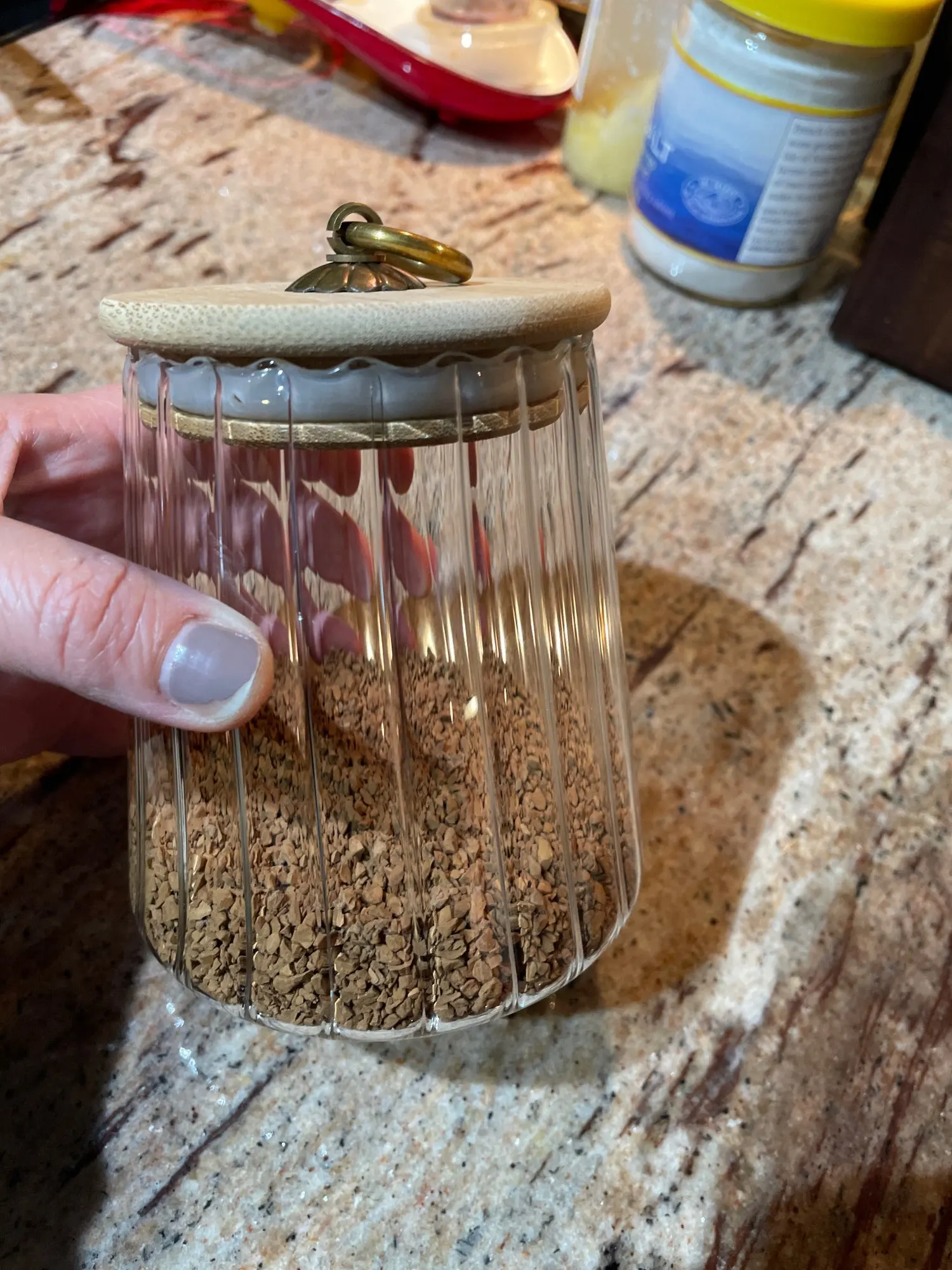 Bocal en Verre Hermétique avec Couvercle en Bois – Chic & Pratique