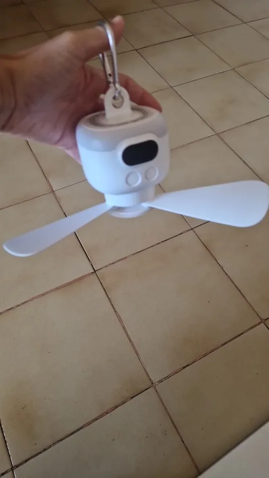 Portable Ceiling Fans Outdoor Camping Fan, Tent Ventilator Cooler Rechargeable Electric Fan, Remote Control LED Lighting 8000mAh photo review