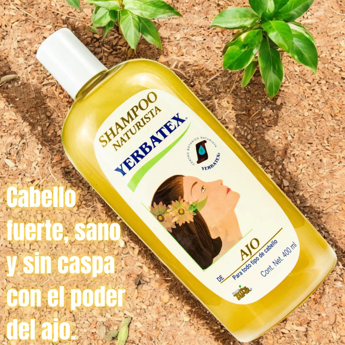 Shampoo naturista de ajo para todo tipo de cabello