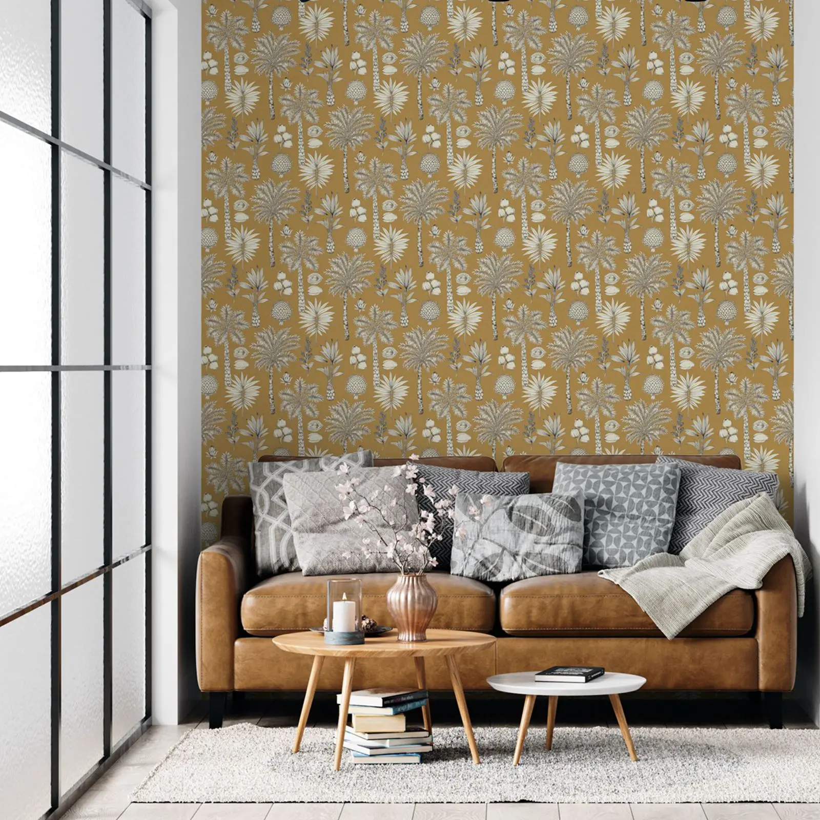 franch lush tropical palms wallpaper ilustracao botanica 02