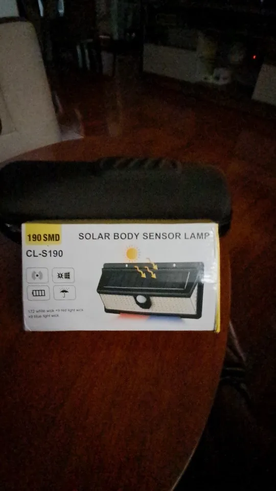 190led Solar Led Light Outdoor Garden Decoration Wall Lamp With 4 Mode IP65 Waterproof Solar Motion Sensor Light For Yard Door photo review
