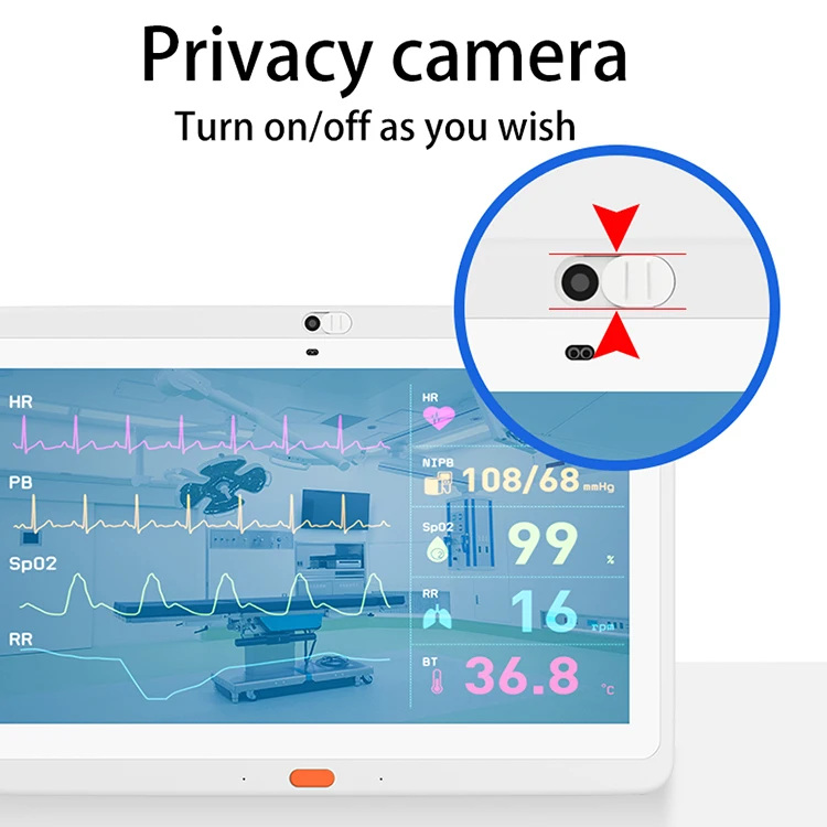 Enhance Healthcare Efficiency with 10 Inch Android 11 Medial Tablet PC: PoE, Privacy Camera, SOS, Echo Cancellation, VESA Mount for Bed Description Image.This Product Can Be Found With The Tag Names Computer Office, Desktops AIO, Mounted poe android tablet