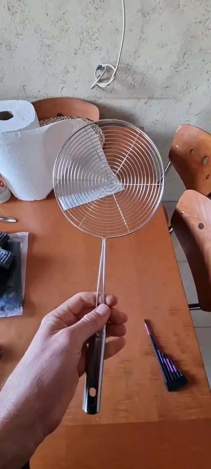 3 Size Set Stainless Steel Colander Household Noodle Dumpling Hot Pot Filter Screen Pearl Line Drain Large Fried Strainer photo review