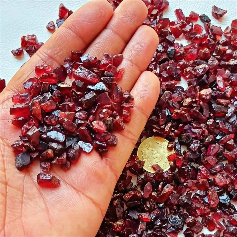 Natural Rough Crystal Quartz Minerals Specimen Garnet Gemstone