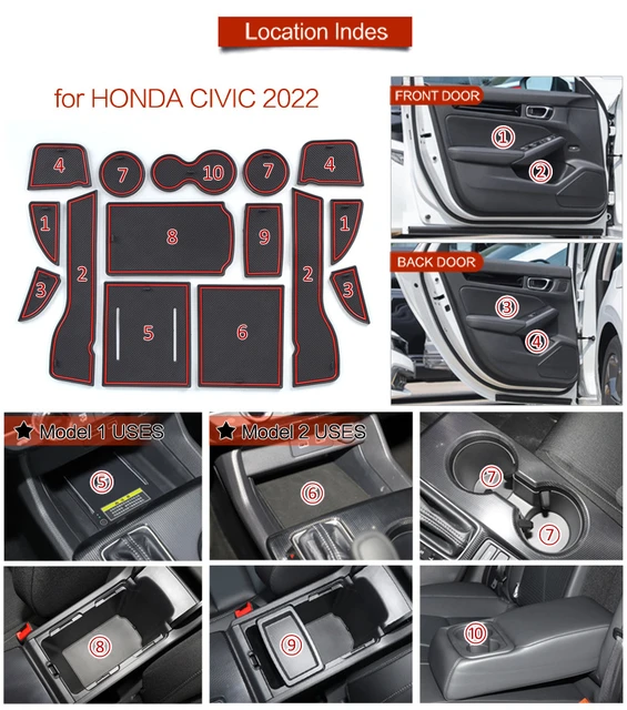  Cuir Tapis De Coffre Voiture pour Civic 11.Gen 5-Door