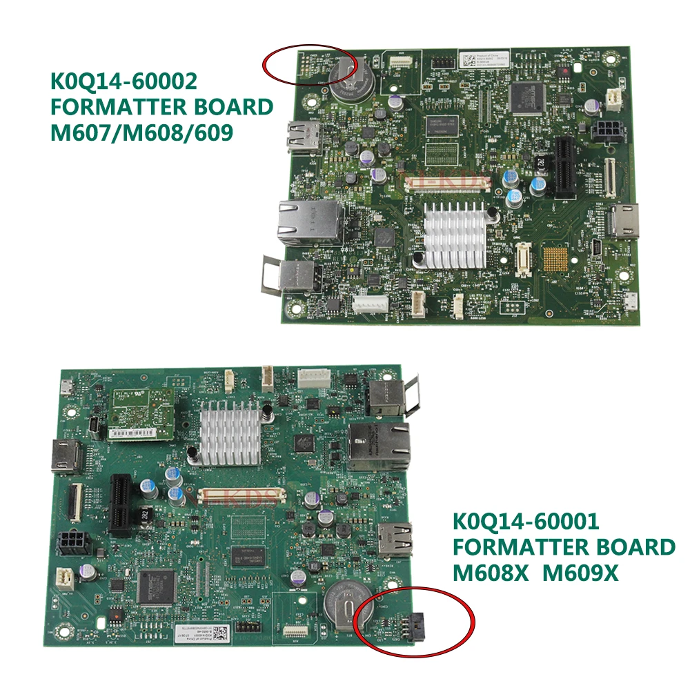 Placa Formatter para Impressora hp K0q1460001 B5l32-60001 K0q14-60002 K0q14-60002 M608 M609 M608x M609x Peças Sobressalentes