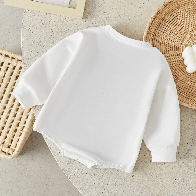Suefunskry 1PC Sister Brother Matching Romper Outfits Letter Print Long Sleeve O-Neck Sweatshirt Toddler Spring Fall Tops 3
