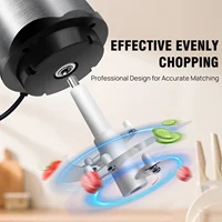Hachoir Électrique 2L avec Grand Bol en Verre, 2 Vitesses, 300W, Hachoir à Viande Domestique, Robot Culinaire pour Bébé 5