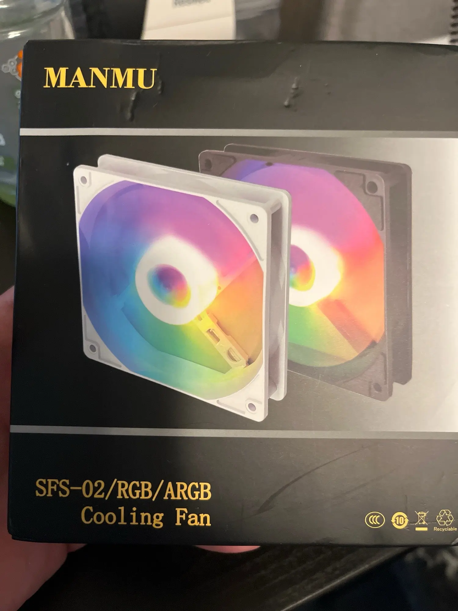 Manmu Fetival Pormotion 120mm Computer Fan Rainbow RGB/ High Cooling Performance Gaming PC Fan photo review