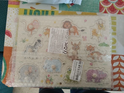 Rompecabezas de madera Montessori para niños, juguete educativo de madera con tablero de agarre manual, vehículo de dibujos animados, regalo para niños, 30cm photo review