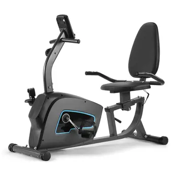 Recumbent Exercise Bike for Home Stationary Bike Sturdy Quiet 8 Levels Recumbent Bikes Large Comfortable Seat Heart Rate Handle 1
