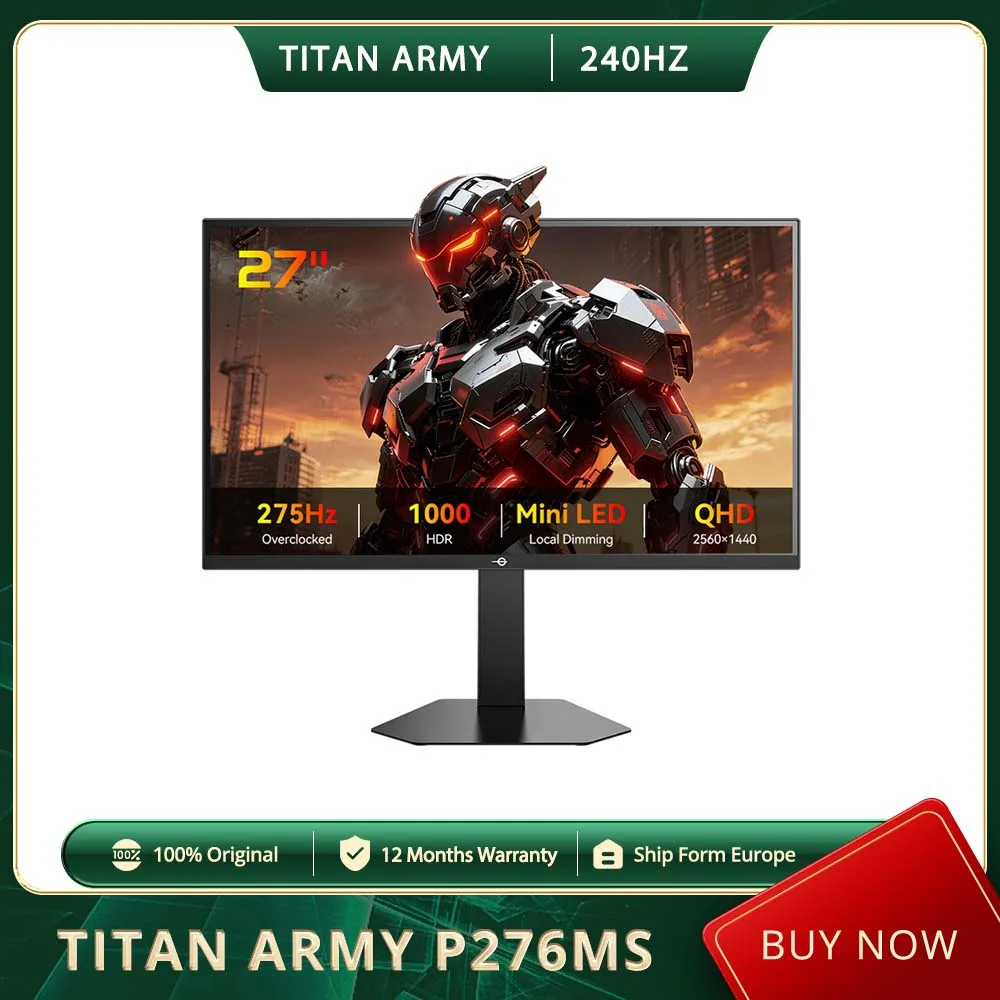 Monitor gamingowy QD-Mini LED TITAN ARMY P276MS 240Hz z Polski za $216.1 / ~804zł